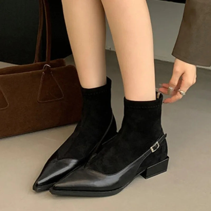 Martin מגפי עור עם רוכסן