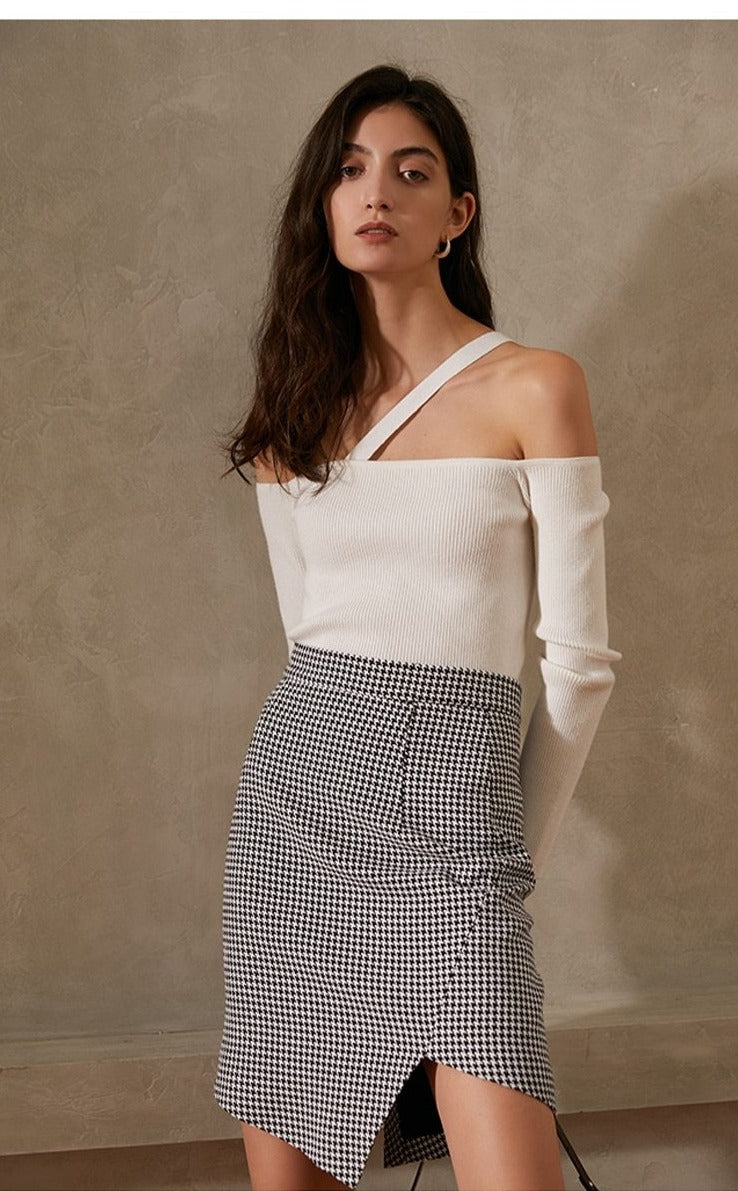 Livia חצאית מיני בהדפס משבצות