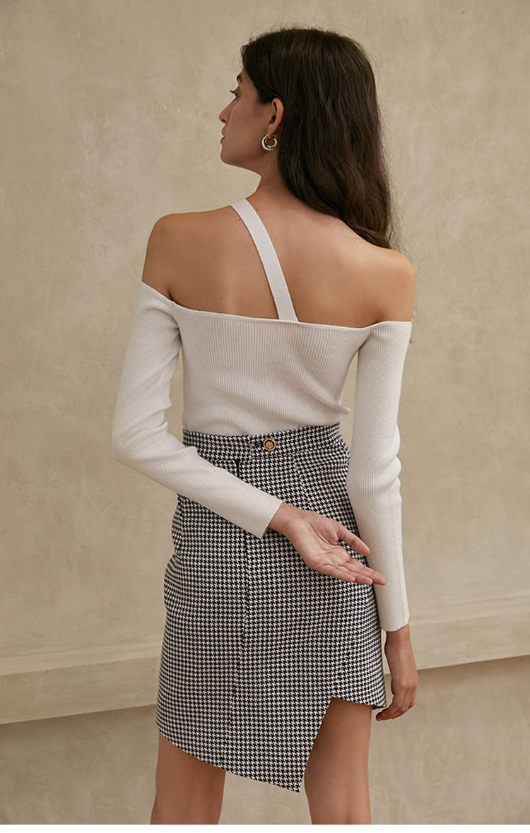 Livia חצאית מיני בהדפס משבצות